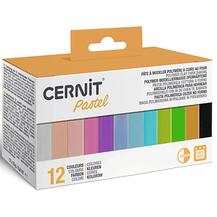 Cernit - Set 12 Arcillas Poliméricas 25g - Pasteles