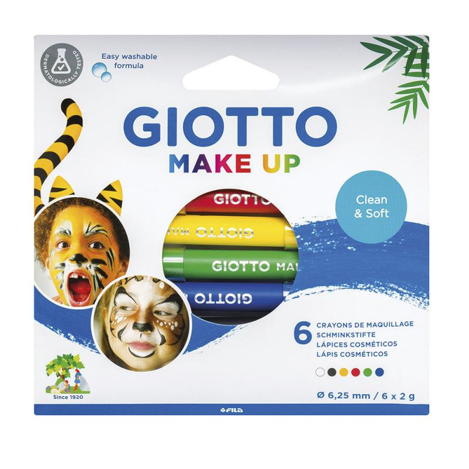 Giotto – Set Maquillaje en Lápiz 6 Colores para Niños 