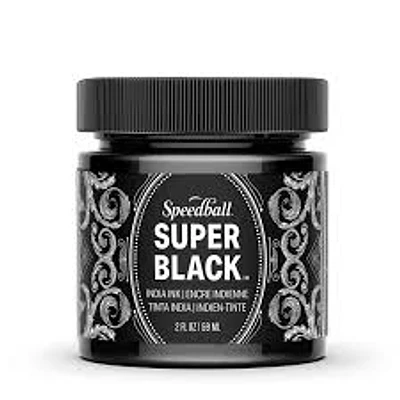 Speedball – Tinta China SuperBlack 59,2 ml Negra Intensa Profesional