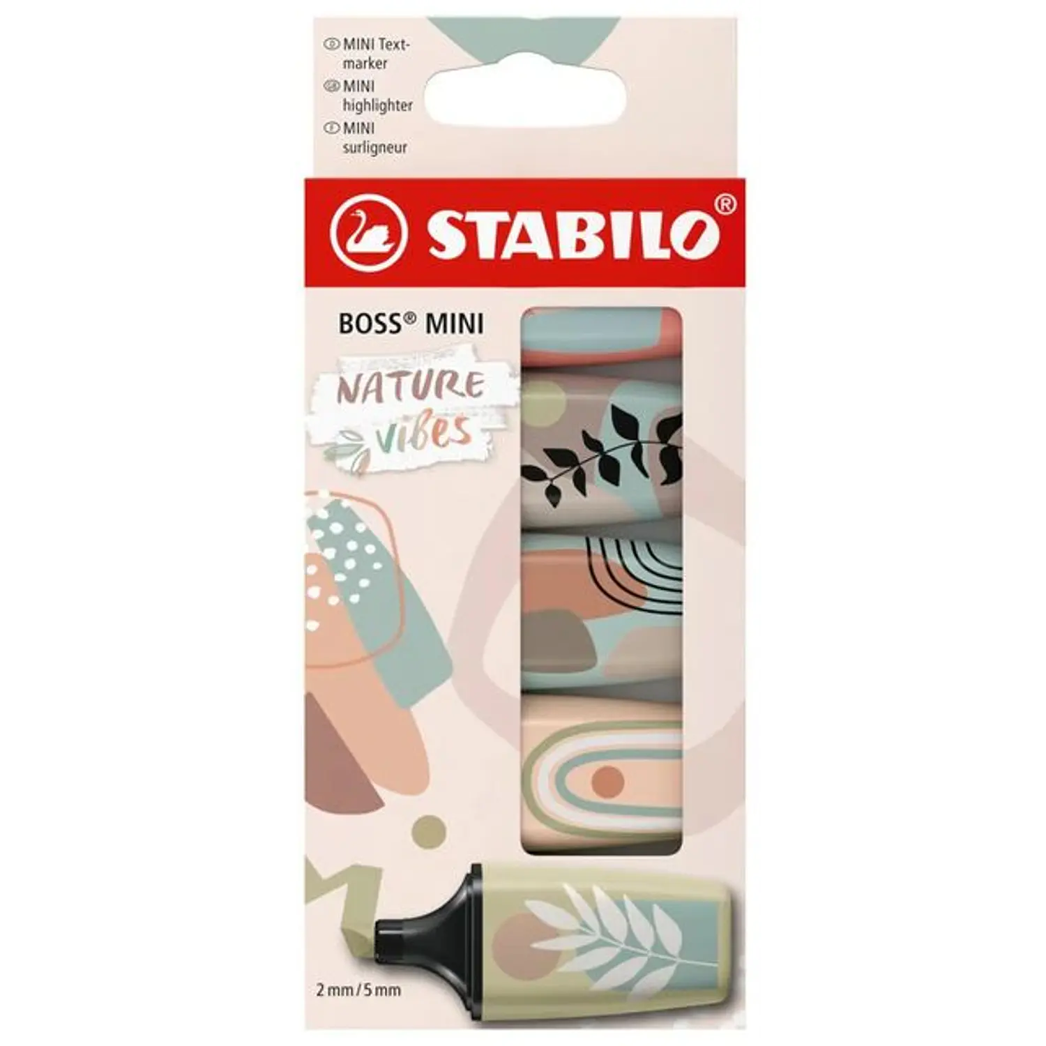 Stabilo – Mini Destacadores 5 Colores - Nature Vibes  1