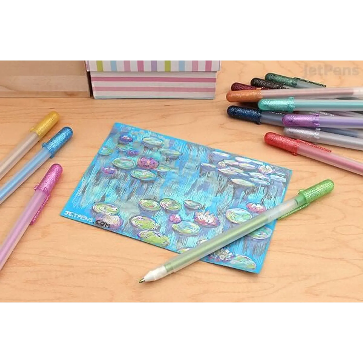 Sakura – Gelly Roll Gold Shadow Lápiz Gel 1.0 mm Efecto Doble Línea  2