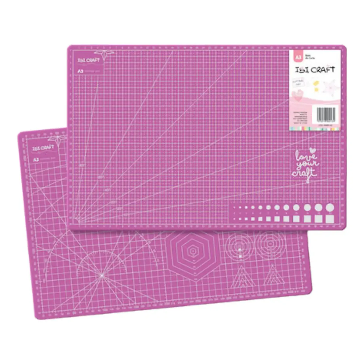 IbiCraft – Tabla de Corte A3 30x45 cm Base Autocicatrizante Rosa 1