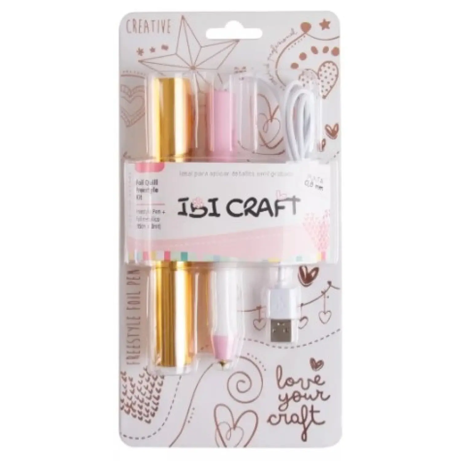 IbiCraft – Kit Lápiz Térmico USB + Rollo Termotransferible Creativo 1