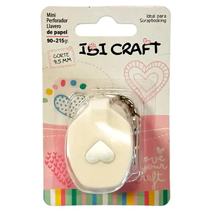IbiCraft – Mini Perforador Corazón con Llavero 9.5 mm Scrapbooking