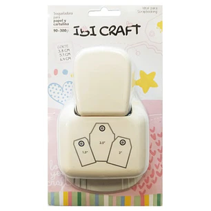 IbiCraft – Perforadora de Etiquetas Tag Redondeado 3 Medidas Scrapbooking