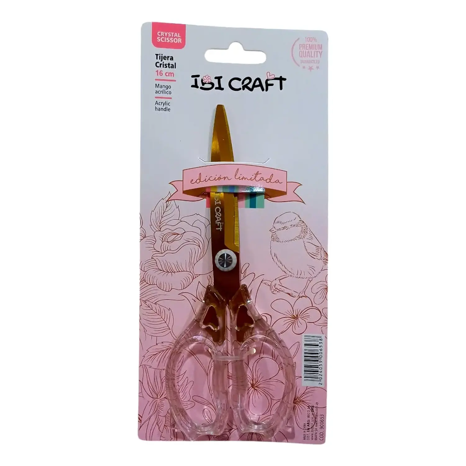 IbiCraft – Tijera de Precisión 16 cm Mango Cristal  1