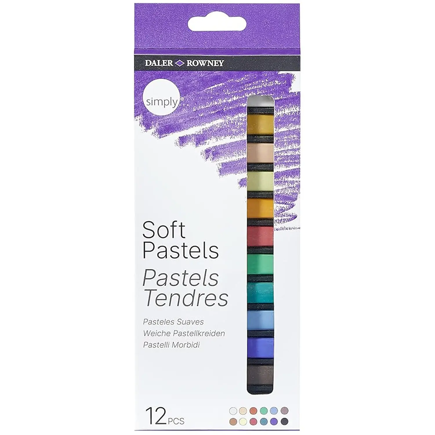 Daler Rowney – Simply Pasteles Suaves Set 12 Colores 1