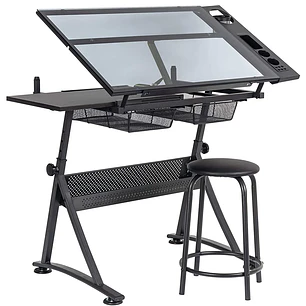 Renart – Mesa de Dibujo Profesional Tablero de Vidrio 