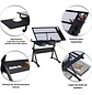 Renart – Mesa de Dibujo Profesional Tablero de Vidrio Ajustable Negra - Miniatura 4