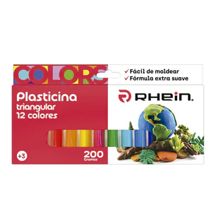 Rhein – Plasticina Triangular 12 Colores