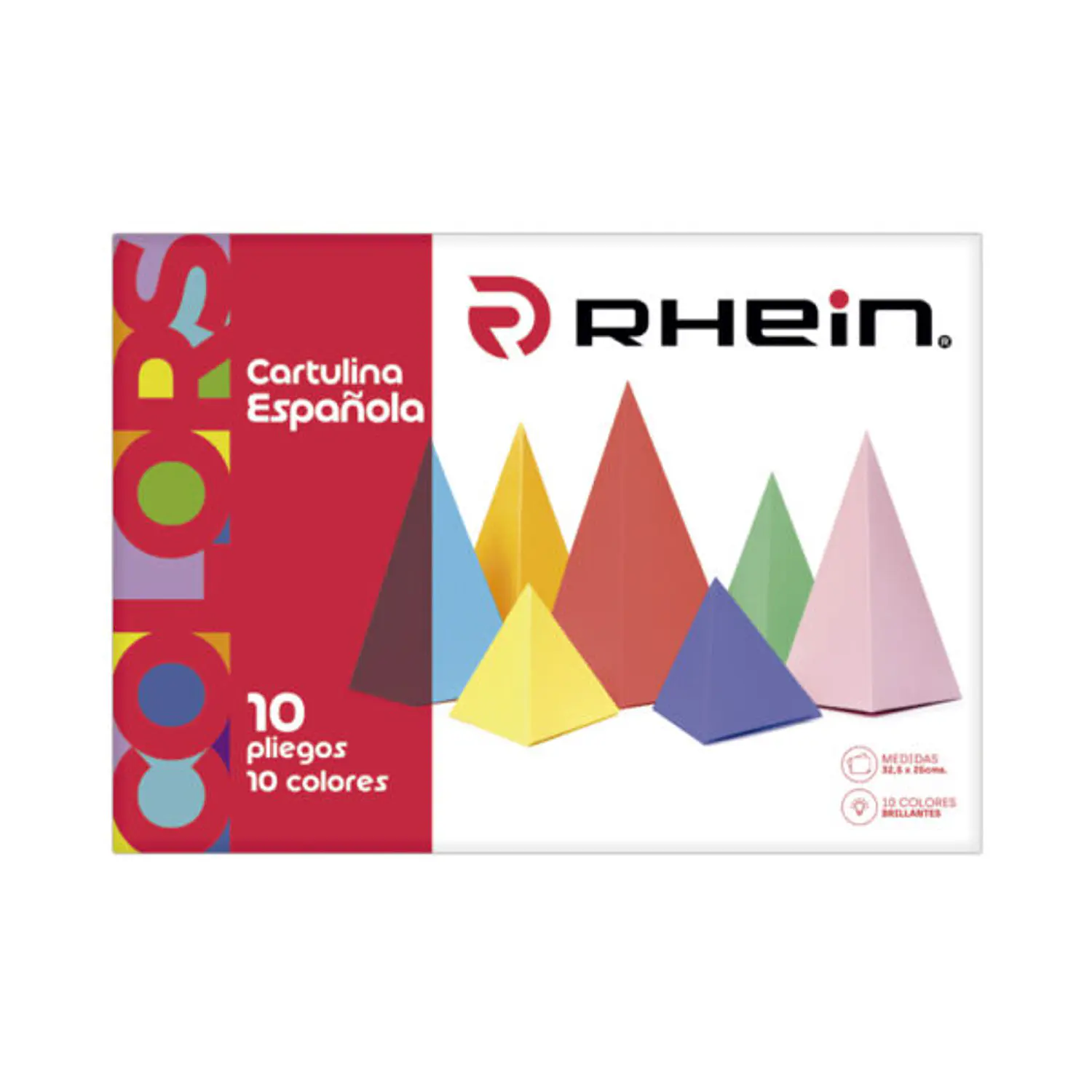 Rhein – Carpeta con Cartulina Española 10 Colores 10 Pliegos