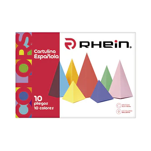 Rhein – Carpeta con Cartulina Española 10 Colores 10 Pliegos