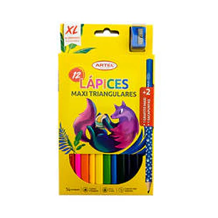 Artel – Lápices de Colores Jumbo 12 Colores Escolares