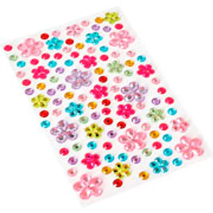 Barrilito – Piedras Plásticas Adhesivas Flor y Círculo