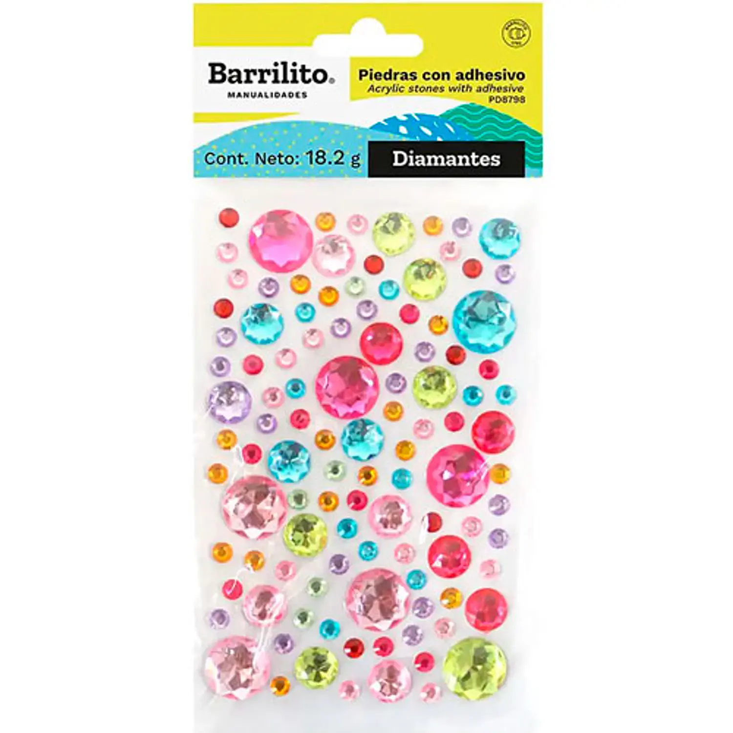 Barrilito – Piedras Plásticas Adhesivas Figuras Diamante 1