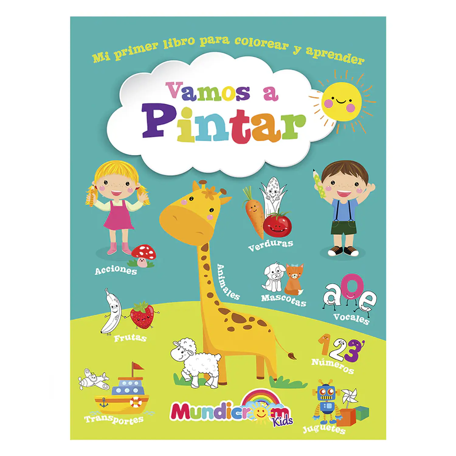 Mundicrom – Vamos a Pintar Libro Infantil para Colorear 128 Páginas