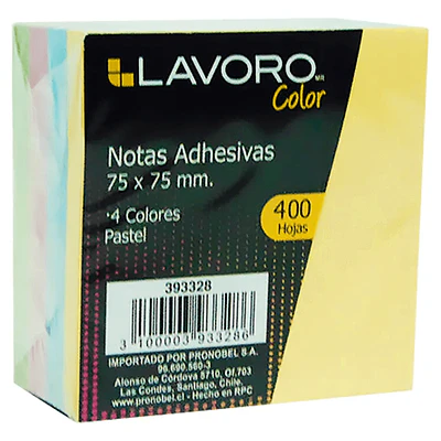 Lavoro - Nota Adhesiva 100 Hojas x4 Unidades