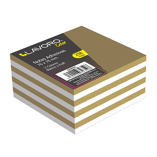 Lavoro - Nota Adhesiva 76x76 mm 258 Hojas Blanco y Kraft