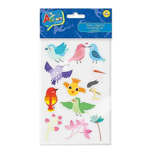 Art & Craft – Figuras Pajaritos y Flores Goma Eva 11 Piezas