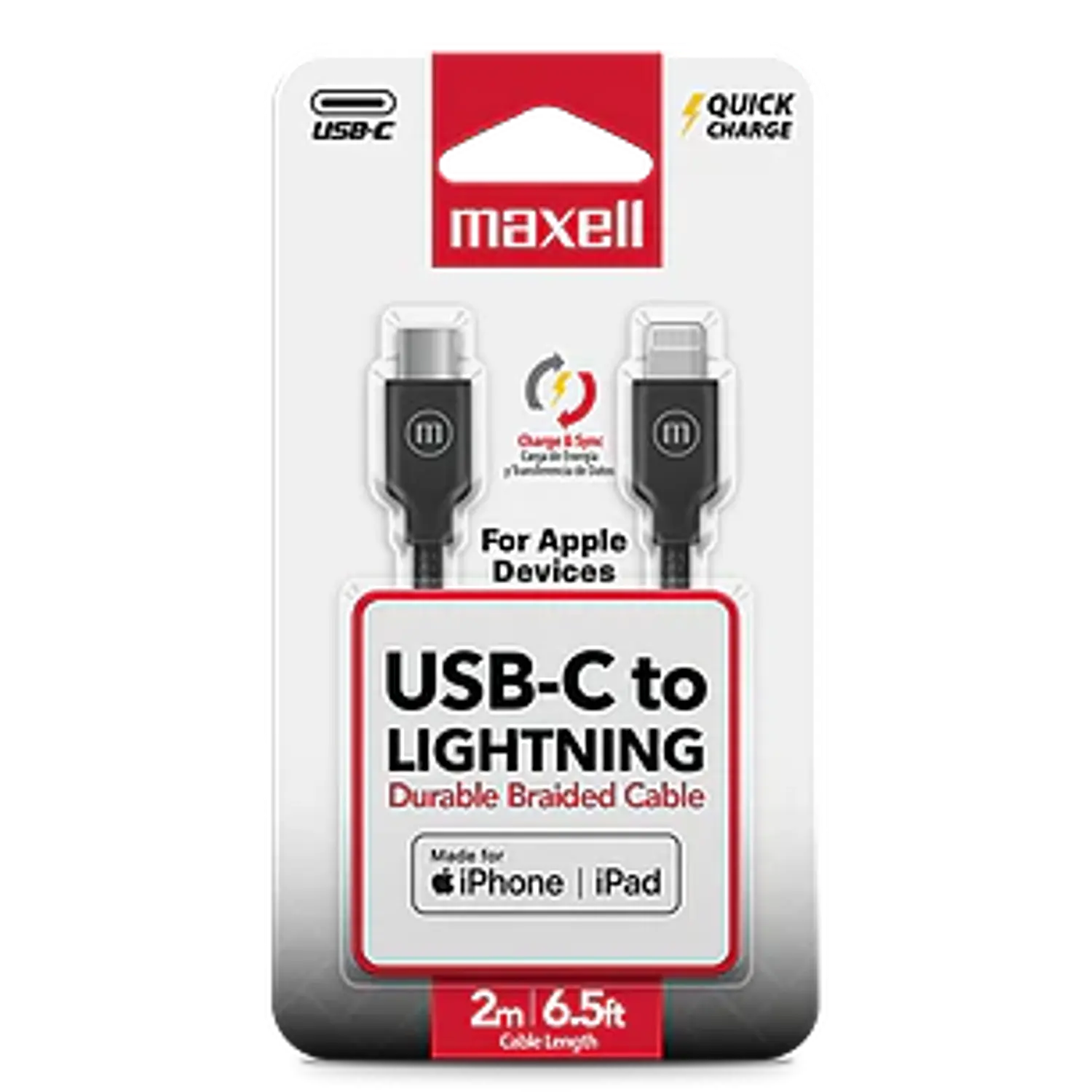 Maxell – Cable Tipo C a iPhone Lightning 2 Metros Carga Rápida 1