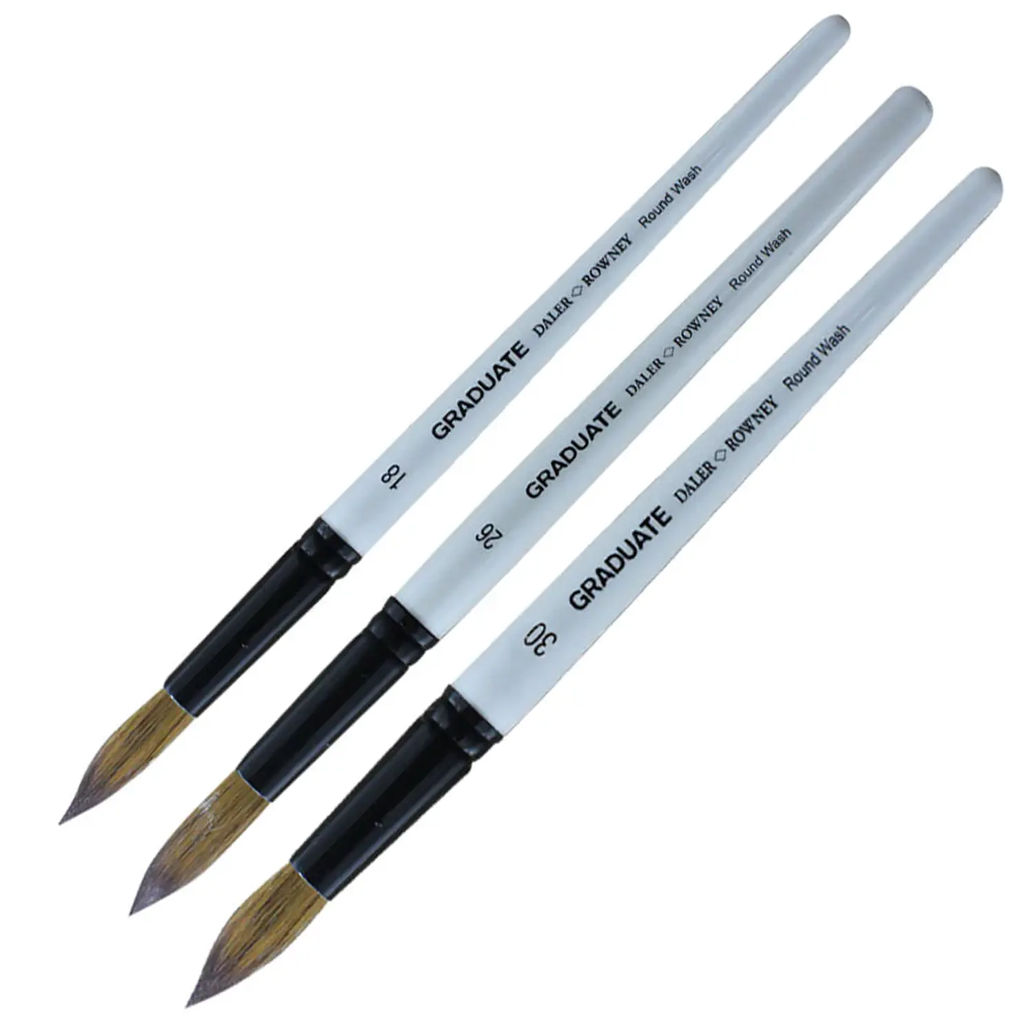 Daler Rowney - Pincel Graduate Pony Sintético Redondo Aguado Mango Corto 
