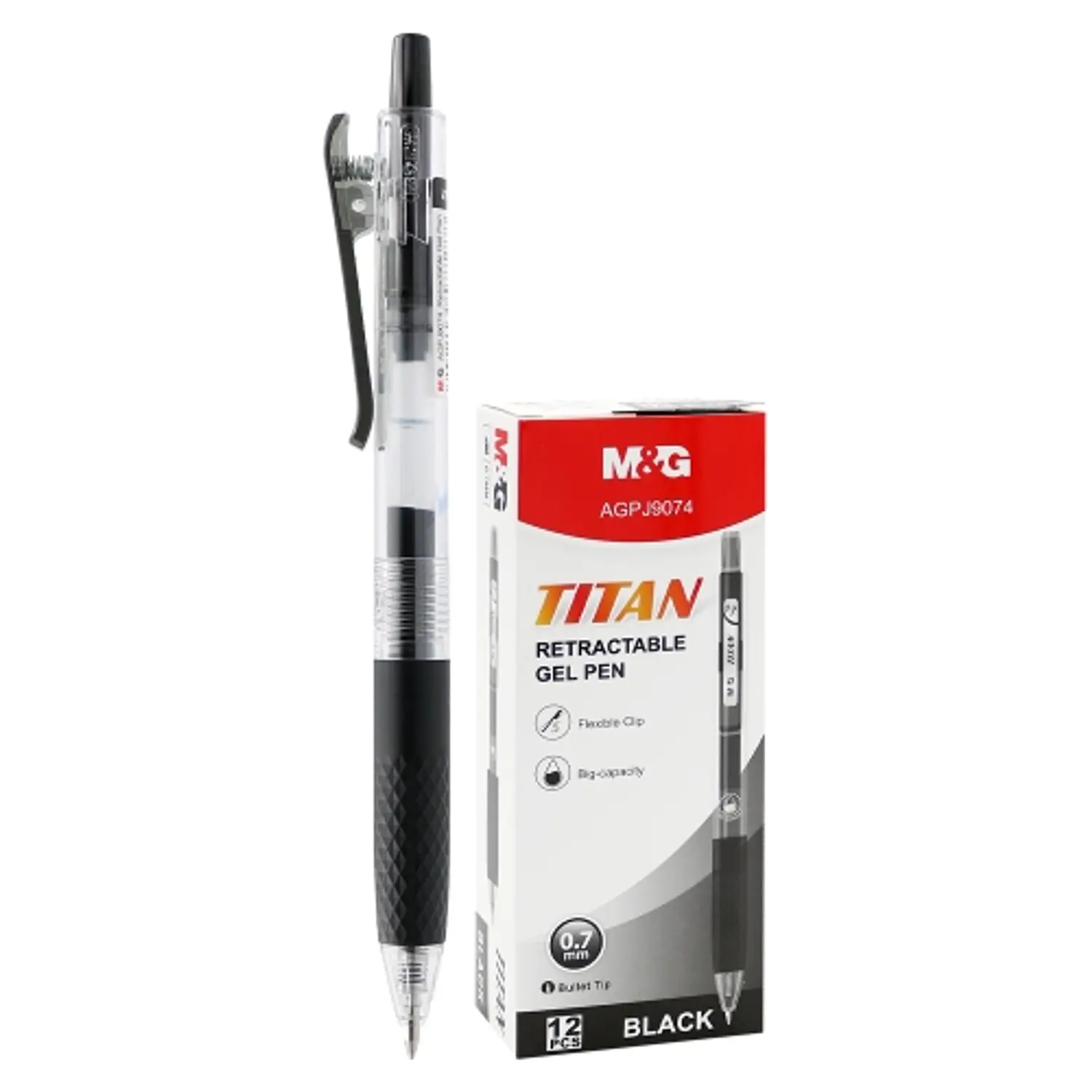 M&G - Lapiz Tinta Titan Retractil 0.7 mm 2