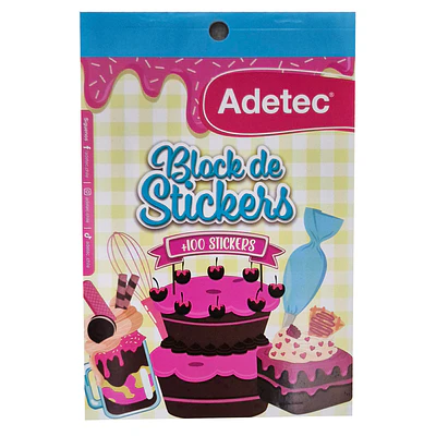 Adetec - Block de Stickers Dulces y Pasteles