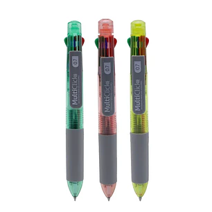 Adetec – Bolígrafo Tinta Gel 4 Colores Multiclick