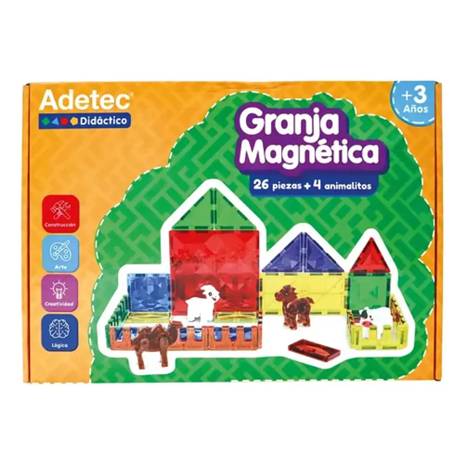 Adetec – Juego Didáctico Granja Magnética 30 Piezas 1