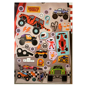 Adetec – Block de Stickers Autos Monstruo