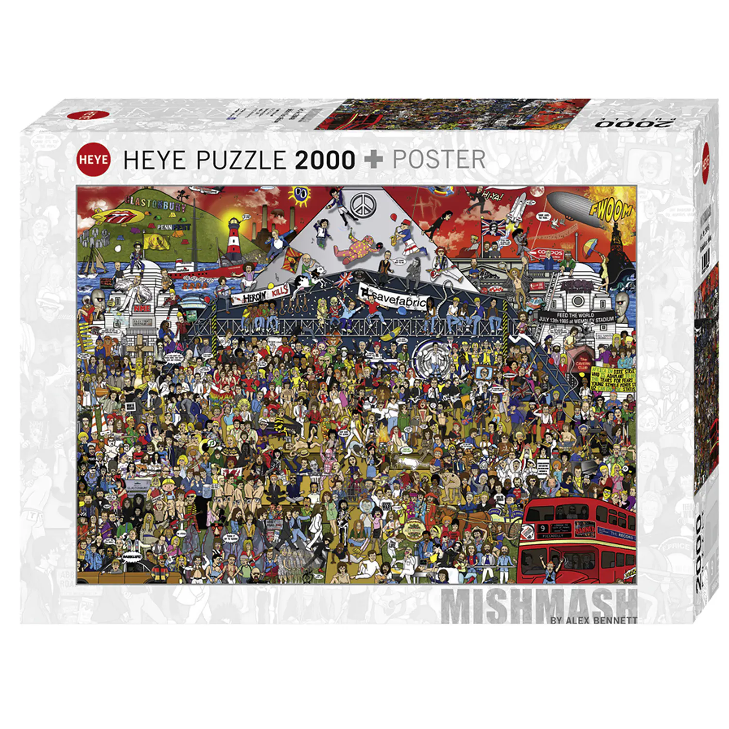 Heye – Puzzle British Music History 2000 Piezas  1