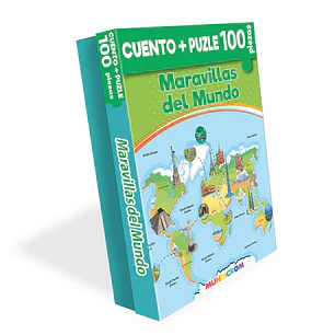 Mundicrom – Puzzle Cuento Maravillas del Mundo 100 Piezas + Libro Infantil