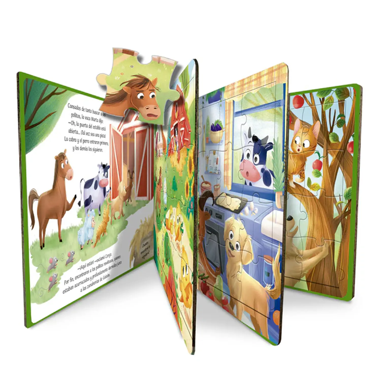 Mundicrom – Libro Puzzle La Granja 4 Puzzles + Cuento Infantil 2