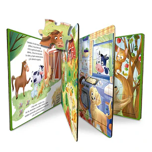 Mundicrom – Libro Puzzle La Granja 4 Puzzles + Cuento Infantil
