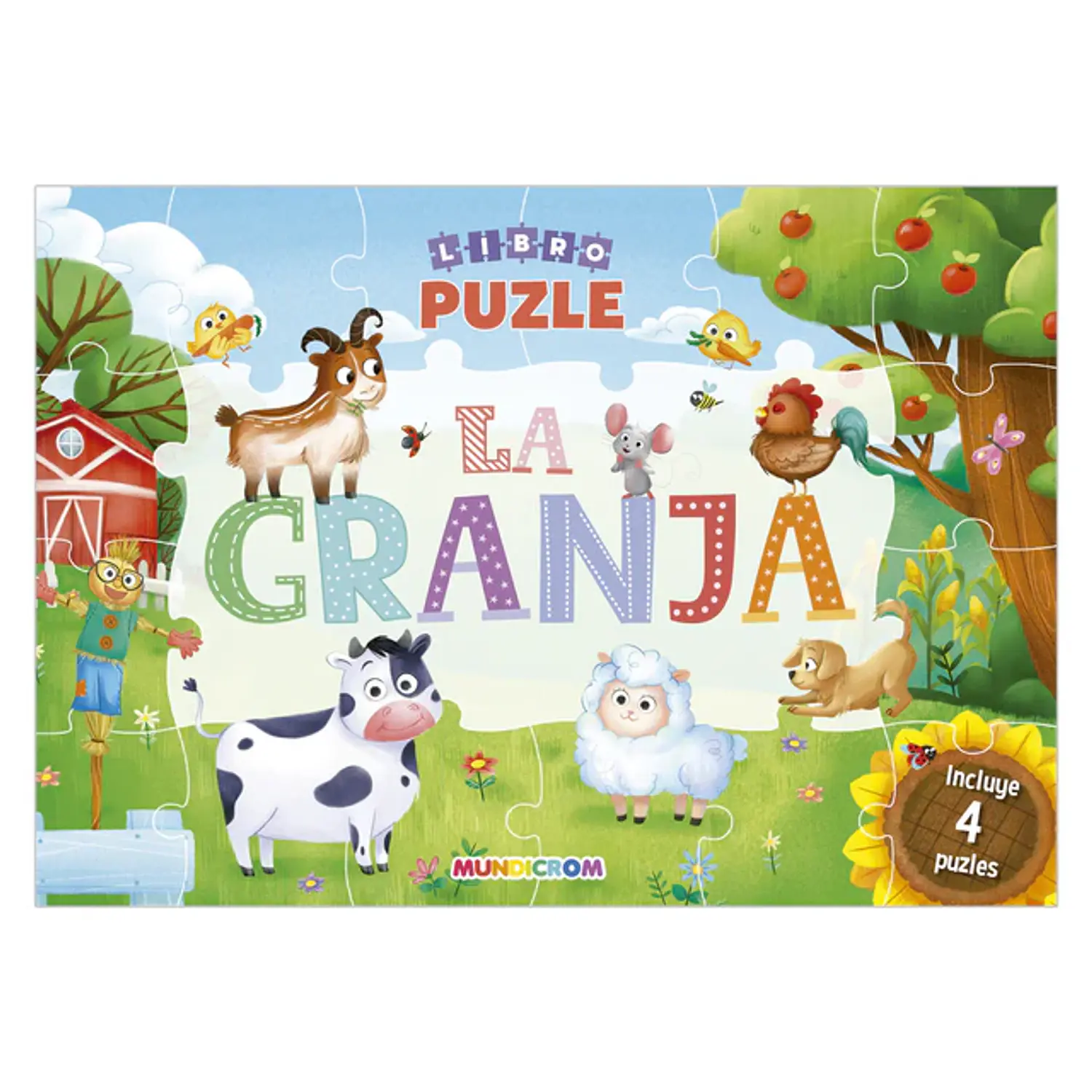 Mundicrom – Libro Puzzle La Granja 4 Puzzles + Cuento Infantil 1