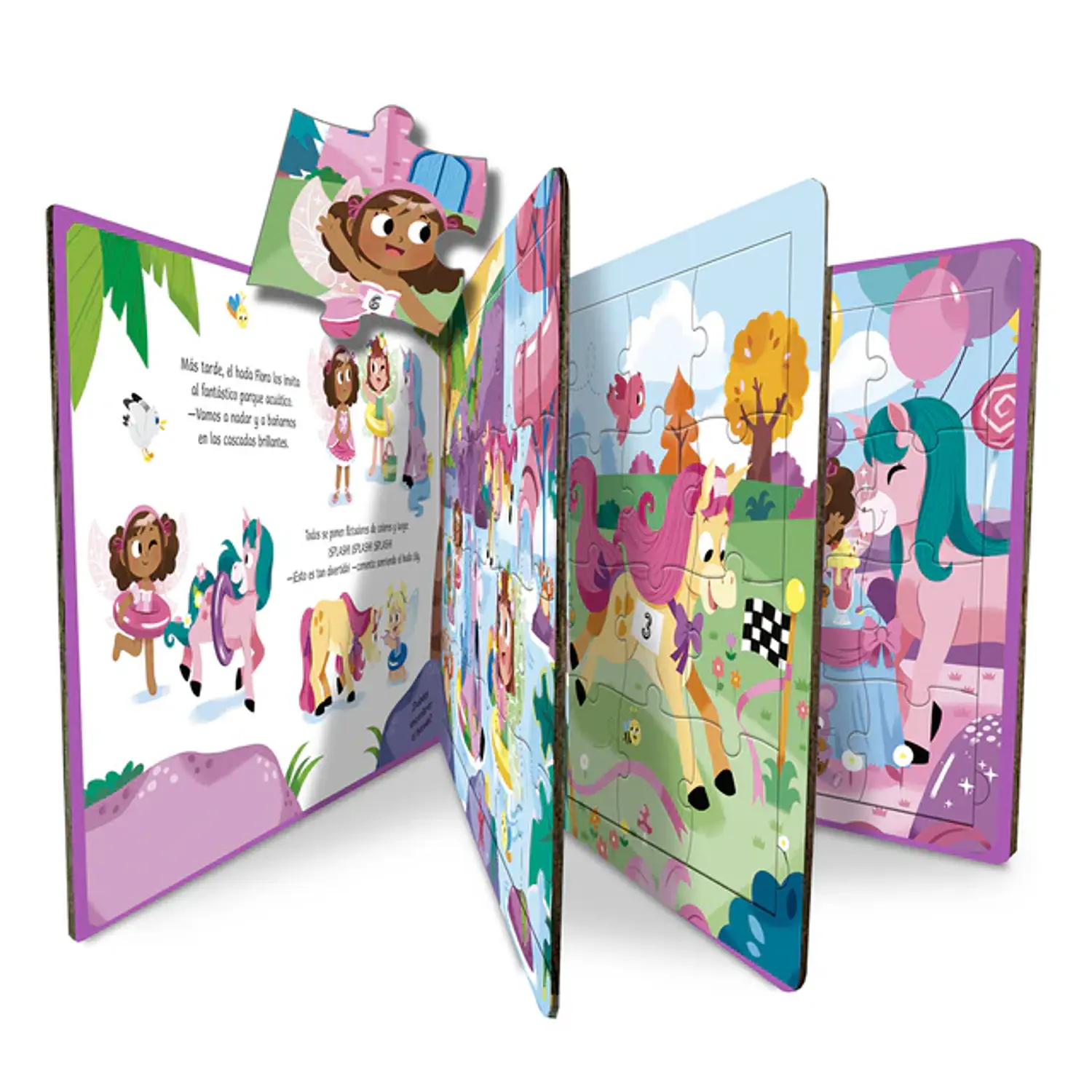 Mundicrom – Libro Puzzle Unicornios y Hadas 4 Puzzles + Cuento Infantil 2