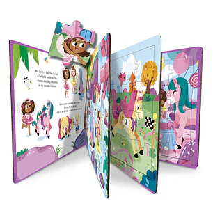 Mundicrom – Libro Puzzle Unicornios y Hadas 4 Puzzles + Cuento Infantil