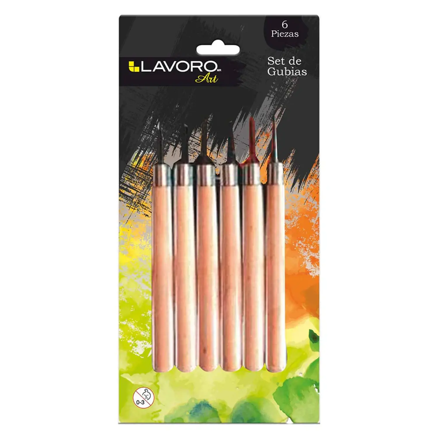Lavoro – Set de Gubias Mango Madera 6 Unidades