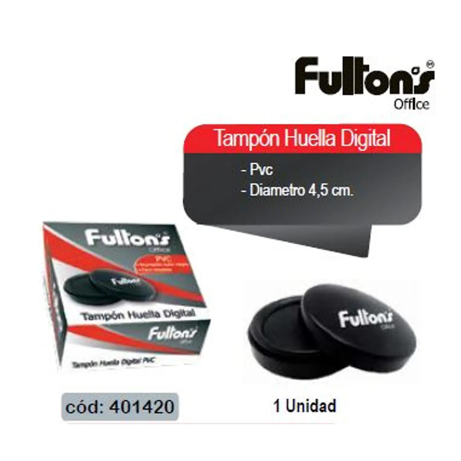 Fultons – Tampón Huella Digital PVC  2