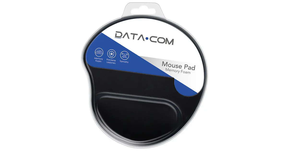 Datacom – Mousepad Memory Foam Negro Ergonómico