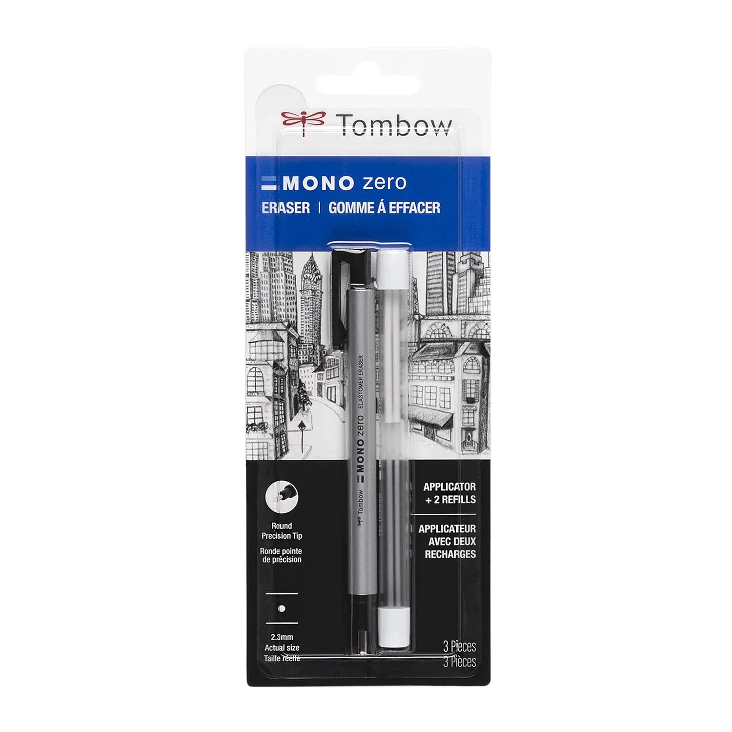 Tombow – Mono Zero Round Eraser Goma con Repuesto 1