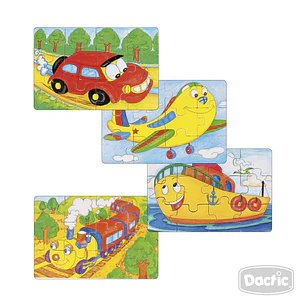 Dactic – Puzzle Medios de Transporte de Madera