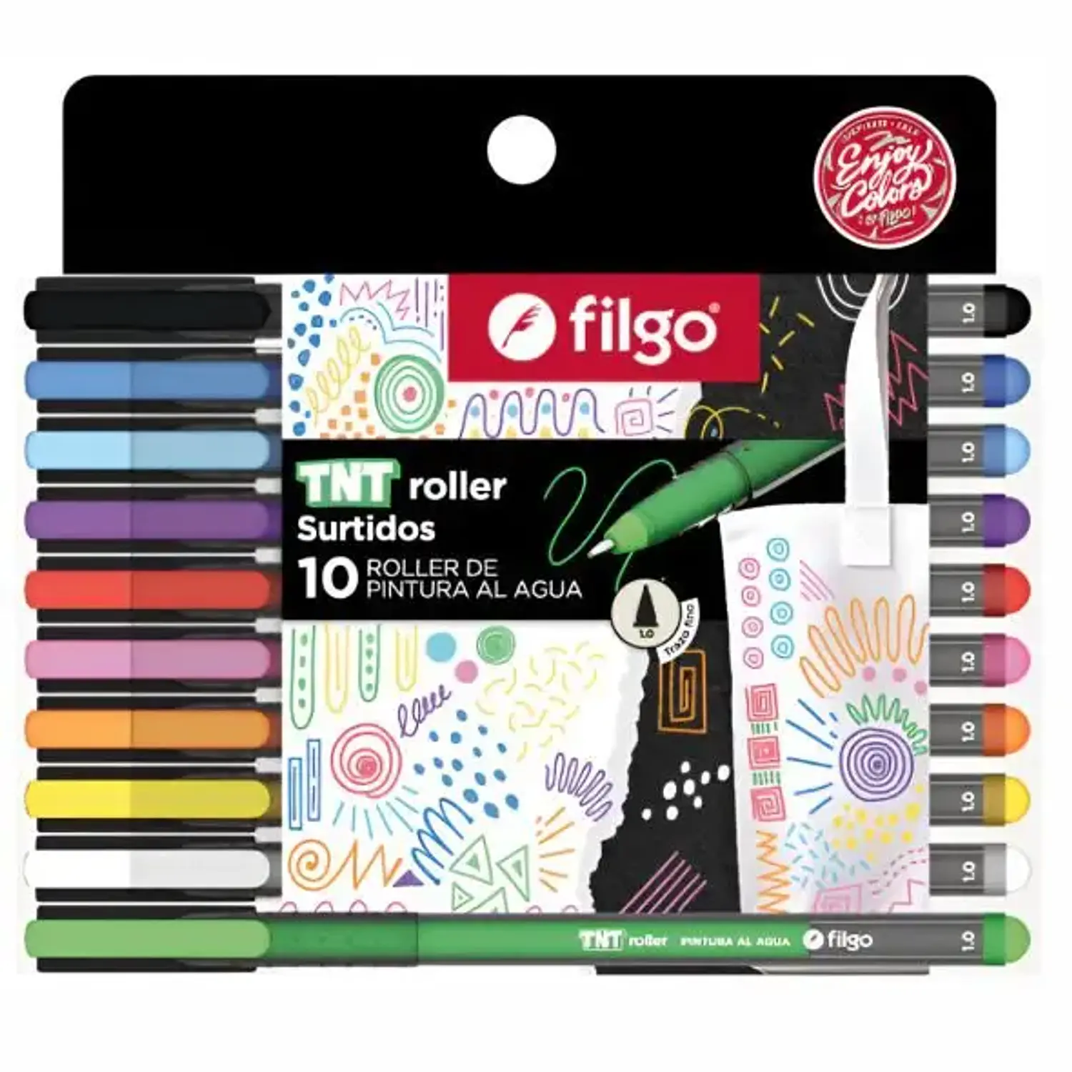 Filgo – TNT Roller Pintura al Agua Set 10 Colores