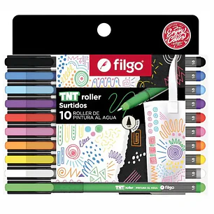 Filgo – TNT Roller Pintura al Agua Set 10 Colores