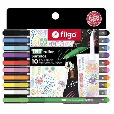 Filgo – TNT Roller Pintura al Agua Set 10 Colores