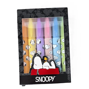 Mooving – Set de 6 Resaltadores Snoopy