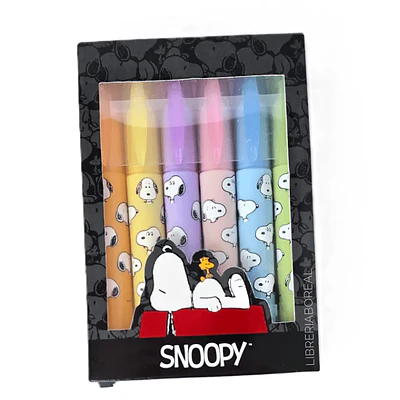 Mooving – Set de 6 Resaltadores Snoopy
