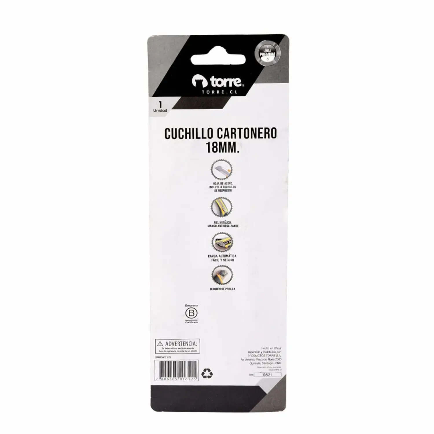Torre - Cuchillo Cartonero Gr 18 Mm – 2