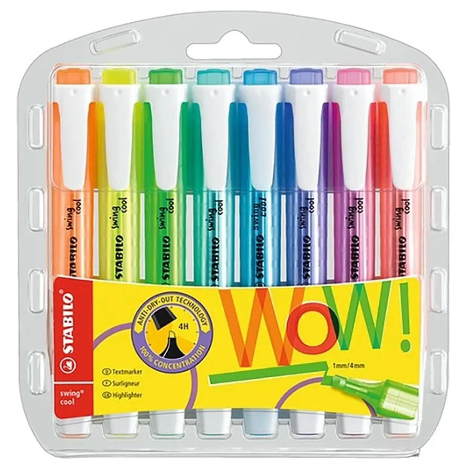 Stabilo - Destacadores SwingCOOL FLUOR - 8 Unidades – 1