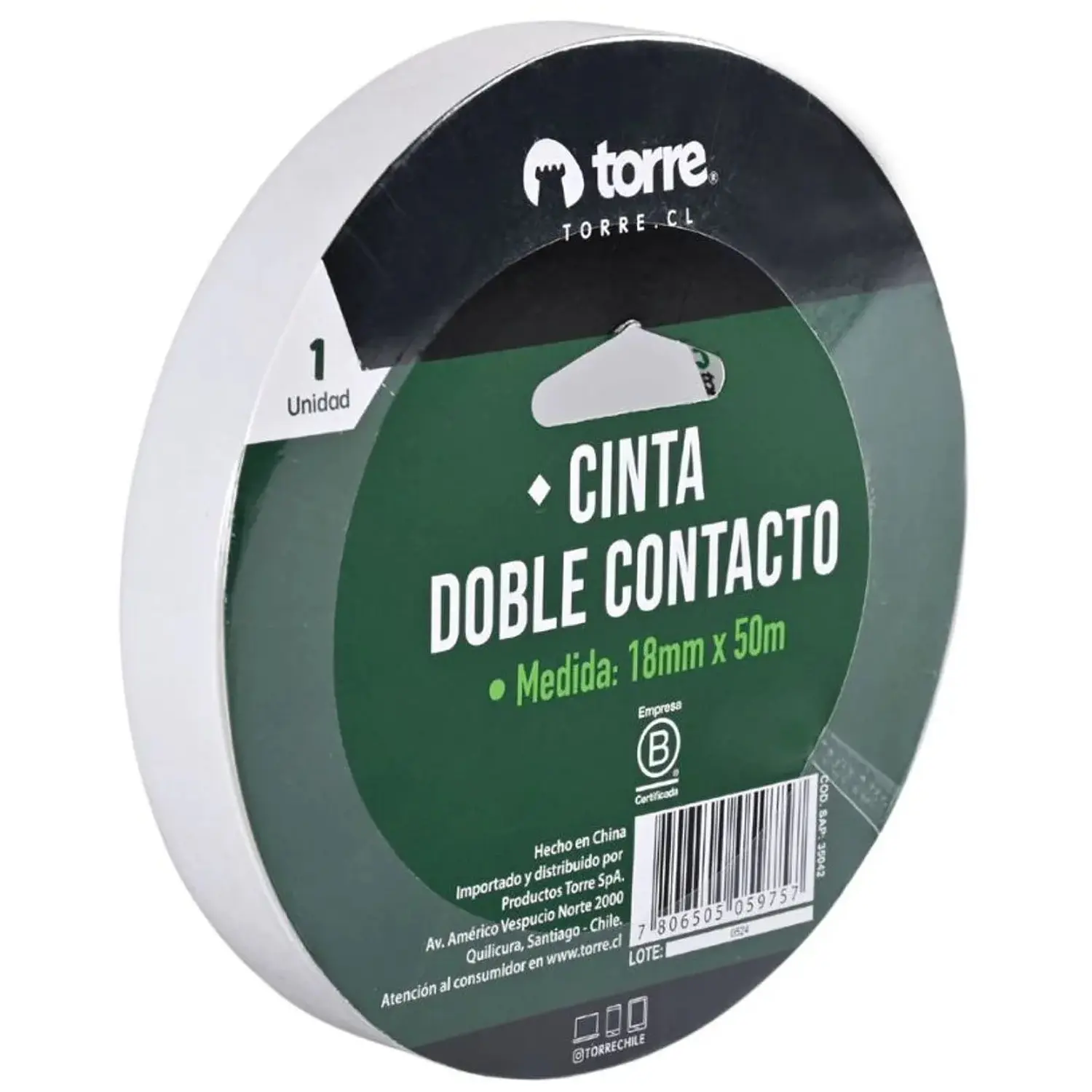 Torre - Cinta Doble Contacto 18 Mm X 50 M – 1